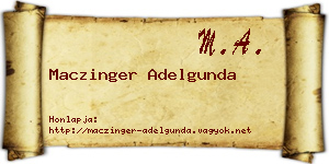 Maczinger Adelgunda névjegykártya